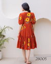 Lucaya Vol 28 Kota Checks Digital Printed Flared Designer One Piece Orders In India
